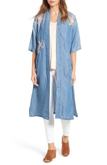 Women's Billy T Embroidered Maxi Length Bed Jacket