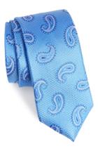 Men's Nordstrom Men's Shop Jerome Paisley Silk Tie, Size X-long - Blue