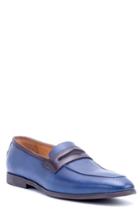 Men's Robert Graham Apron Toe Penny Loafer M - Blue