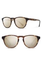 Men's Shwood 'francis' 49mm Sunglasses - Bourbon/ Elm/ Gold