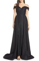 Women's Mac Duggal Off The Shoulder Lace Evening Dress - Black