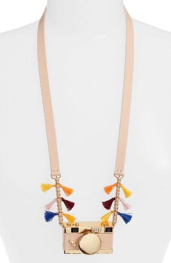 Women's Kate Spade New York Spice Things Up Camera Pendant Necklace