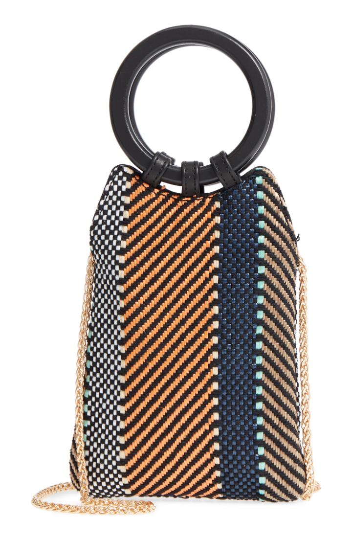 Street Level Mini Woven Top Handle Bag -