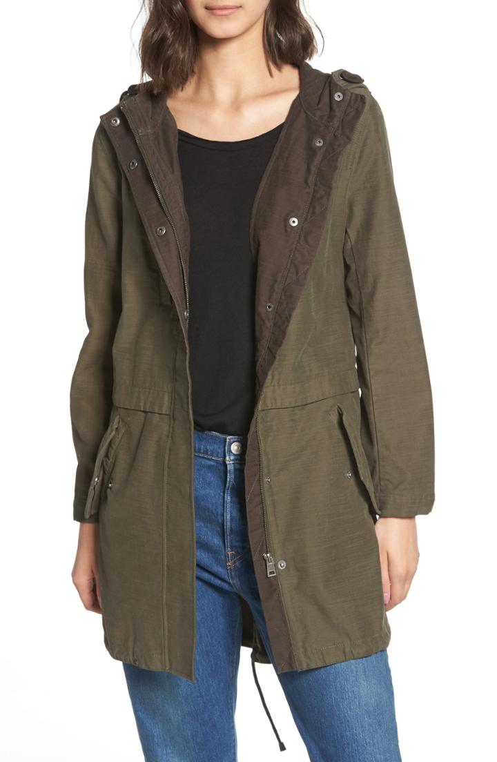 Women's Levi's Cotton Hooded Fishtail Coat