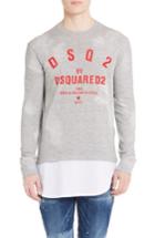 Men's Dsquared2 Logo Double Hem T-shirt - Grey