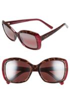 Women's Maui Jim Orchid 56mm Polarizedplus2 Sunglasses - Tortoise Raspberry/ Rose