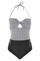 Women's Topshop Gingham Maternity One-piece Swimsuit