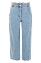 Women's Topshop Boutique Twisted Baggy Fray Jeans Us (fits Like 0-2) - Blue