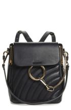 Chloe Small Faye Quilted Leather Backpack - Blue