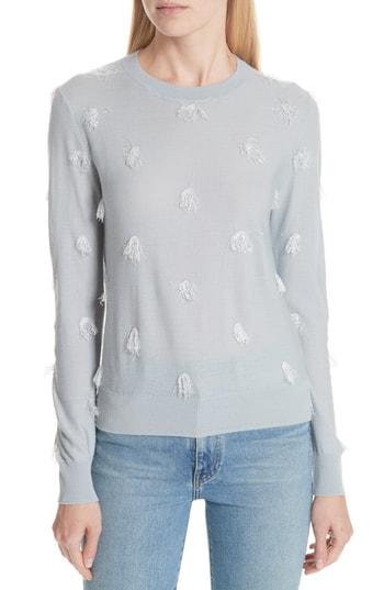 Women's Christian Wijnants Fringe Crewneck Sweater - Grey
