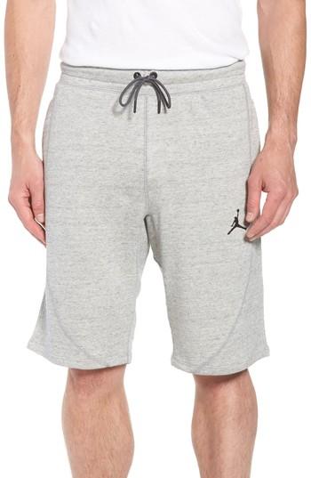 Men's Nike Jordan Wings Lite Knit Sweat Shorts - Grey
