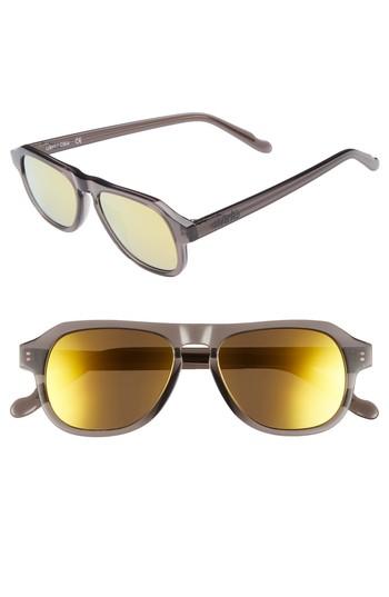 Women's Maho Galapagos 48mm Polarized Flat Top Sunglasses - Slate