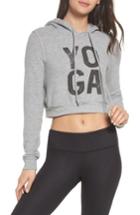 Women's Alo More Yoga Crop Hoodie - Grey