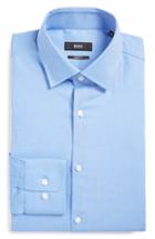 Men's Boss Sharp Fit Solid Dress Shirt L - Blue