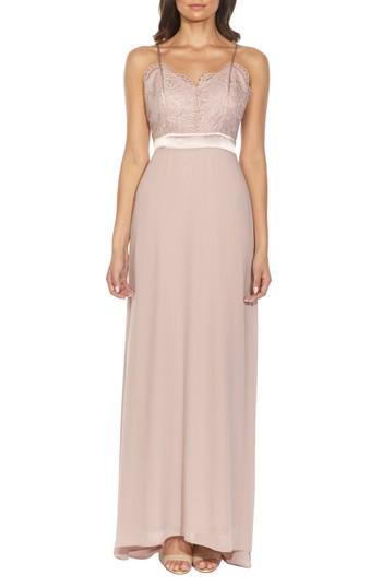 Women's Tfnc Cory Lace Bodice Gown - Pink