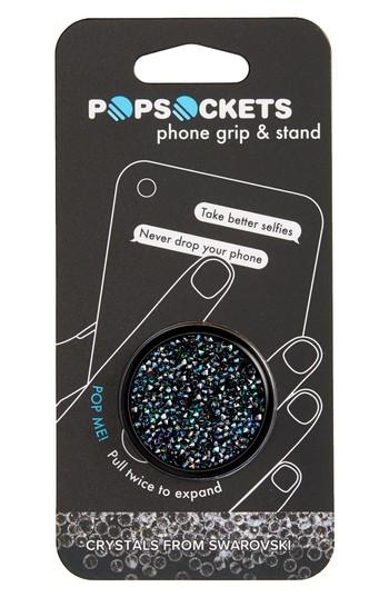 Popsockets Swarovski Crystal Cell Phone Grip & Stand, Size - Black