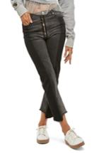 Women's Alpha & Omega Two-tone Crop Jeans - Black