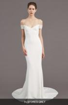 Women's Amsale Mel Off The Shoulder Trumpet Gown, Size In Store Only - Ivory