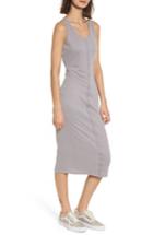 Women's Bp. Snap Front Midi Dress - Grey