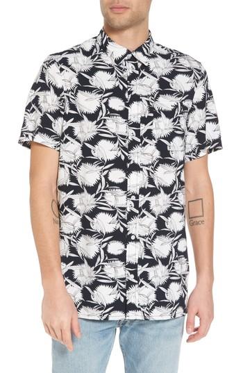 Men's The Rail Print Woven Shirt - Black