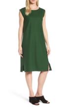 Women's Eileen Fisher Wool Jersey Shift Dress - Green