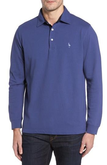 Men's Tailorbyrd Two-tone Pique Knit Polo, Size - Blue