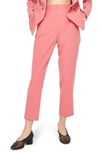 Women's Topshop Cropped Suit Trousers Us (fits Like 10-12) - Pink