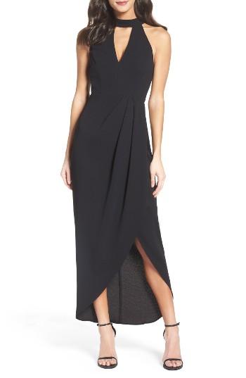 Women's Xscape Crepe Midi Dress - Black