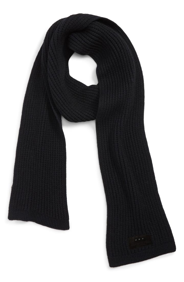 Men's John Varvatos Star Usa Plated Thermal Knit Merino Wool Scarf, Size - Blue