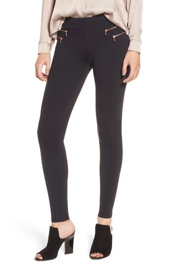 Women's David Lerner Double Zip Leggings - Black