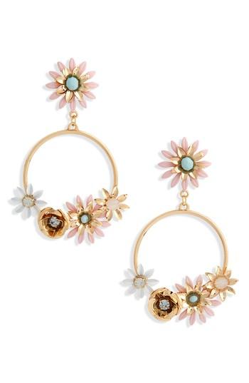 Women's Topshop Mixed Flower Drop Earrings