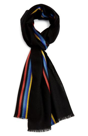 Men's Paul Smith Stripe Wool & Silk Scarf