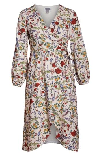 Women's Chelsea28 Floral Wrap Dress (similar To 12w-14w) - Pink
