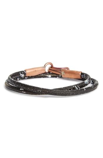 Men's Cause & Effect Leather Wrap Bracelet
