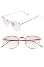 Women's Linda Farrow 48mm Square Sunglasses - Light Gold/ Pink