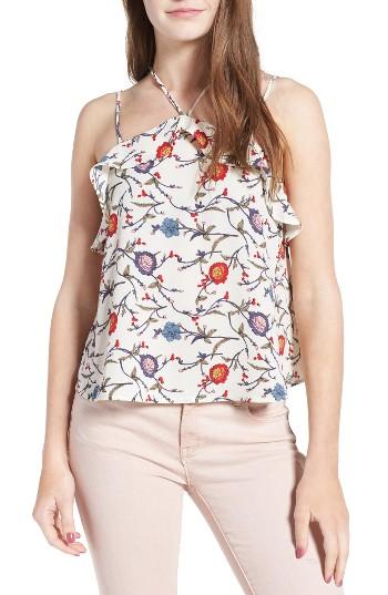 Women's Lush Ruffle Detail Floral Print Tank