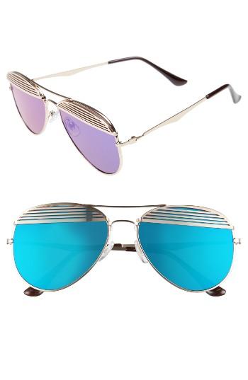 Women's Bp. 55mm Slat Detail Aviator Sunglasses -