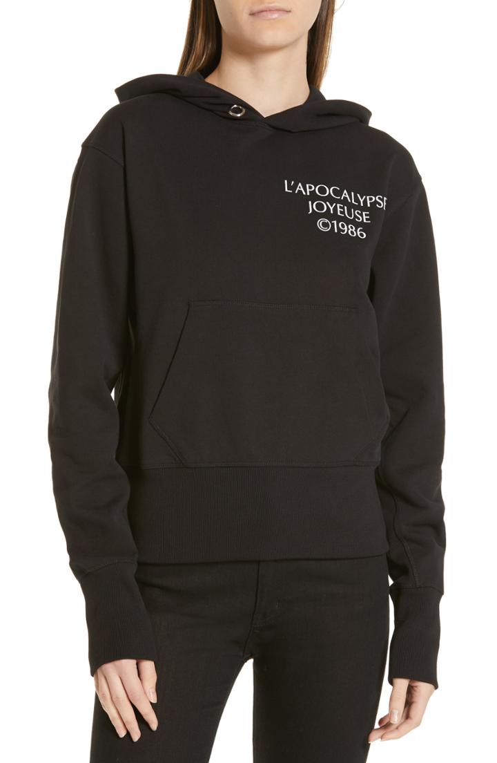 Women's Helmut Lang Logo Hack Hoodie