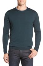 Men's John Smedley 'marcus' Easy Fit Crewneck Wool Sweater - Green