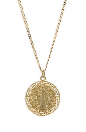 Women's Argento Vivo Antique Coin Medallion Necklace