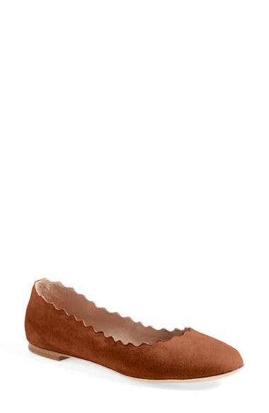 Women's Chloe 'lauren' Scalloped Ballet Flat Sienna