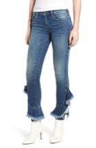 Women's Blanknyc Read Raw Ruffle Hem Jeans - Blue