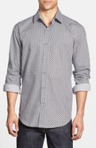 Men's Bugatchi Shaped Fit Sport Shirt - Grey