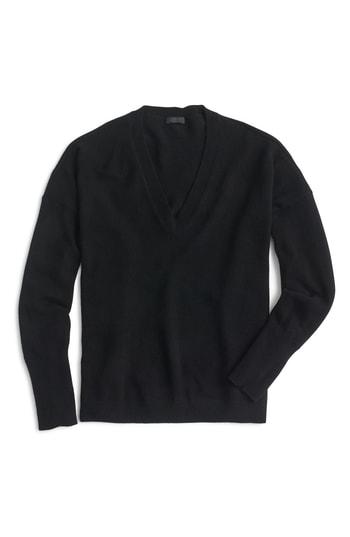 Women's J.crew V-neck Boyfriend Cashmere Sweater
