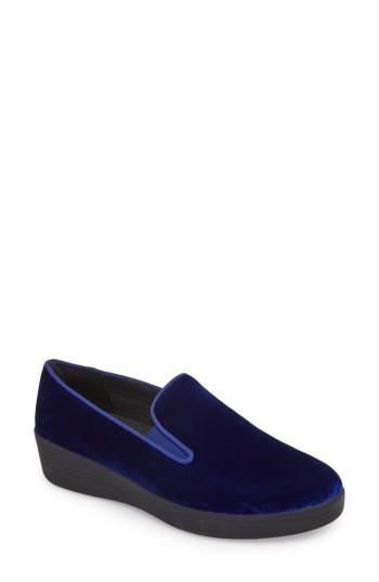 Women's Fitflop Superskate Slip-on Sneaker .5 M - Blue