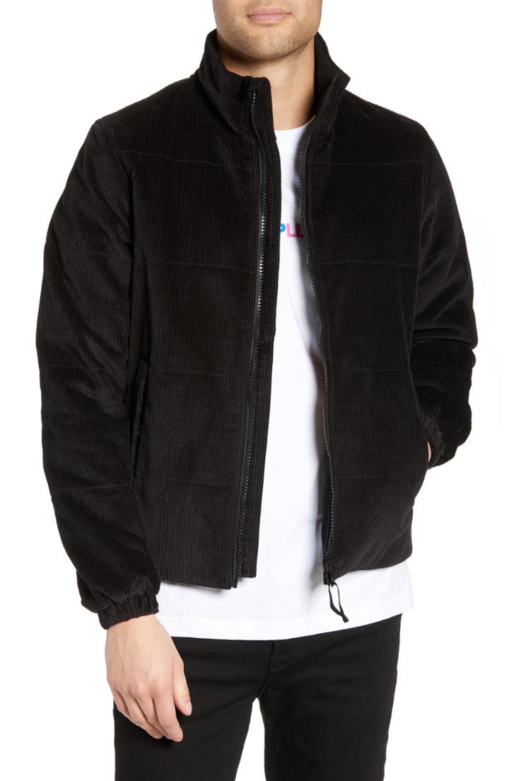 Men's Wesc The Cord Puffer Jacket - Black