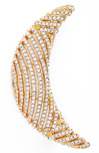 Women's Nadri Pave Crescent Pin