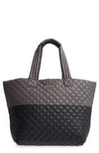Mz Wallace Large Metro Quilted Oxford Nylon Tote - Black