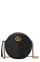 Gucci Mini Marmont 2.0 Leather Canteen Shoulder Bag - Black