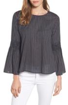 Women's Velvet By Graham & Spencer Taj Stripe Bell Sleeve Top